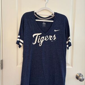 Nike Navy Tigers V-Neck Tee